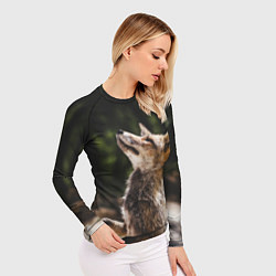 Рашгард женский Лис на задних лапках, цвет: 3D-принт — фото 2