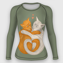 Рашгард женский Любовь котов сердце, цвет: 3D-принт