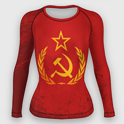 Рашгард женский СССР серп и молот, цвет: 3D-принт