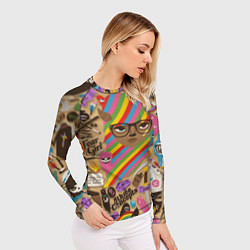 Рашгард женский Девочка fear, цвет: 3D-принт — фото 2