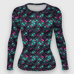Рашгард женский Неоновая кольчуга, цвет: 3D-принт