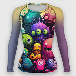 Женский рашгард Веселые монстры из краски