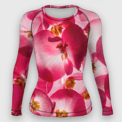 Рашгард женский Цветы бегония текстура, цвет: 3D-принт