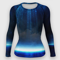Рашгард женский Звездопад в океане, цвет: 3D-принт