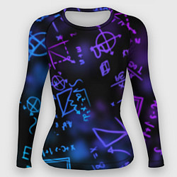 Рашгард женский Неоновые формулы, цвет: 3D-принт