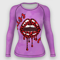 Женский рашгард Поцелуй меня алые губы