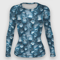 Рашгард женский Сочная текстура из ледяных кубиков, цвет: 3D-принт