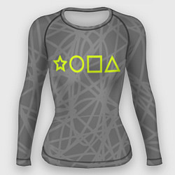 Рашгард женский Ребус - жопа, цвет: 3D-принт