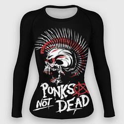 Рашгард женский Punks not dead - анархия, цвет: 3D-принт