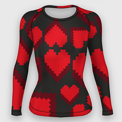Рашгард женский Pixel hearts, цвет: 3D-принт