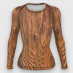 Рашгард женский Текстура дерева, цвет: 3D-принт