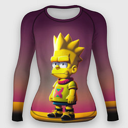 Рашгард женский Барт Симпсон - нейросеть, цвет: 3D-принт