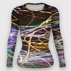 Рашгард женский Световые эффекты, цвет: 3D-принт