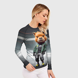 Рашгард женский Capy - cool dude - cyberpunk, цвет: 3D-принт — фото 2