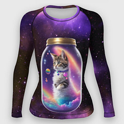 Женский рашгард Котик в звездном небе