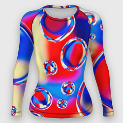 Рашгард женский Объемные цветные пузыри, цвет: 3D-принт