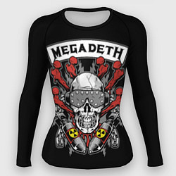 Рашгард женский Megadeth - ядерный череп, цвет: 3D-принт
