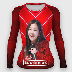 Женский рашгард Rose Blackpink red