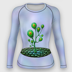 Рашгард женский Инопланетная растительная жизнь, цвет: 3D-принт