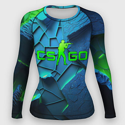 Женский рашгард CS GO blue green style