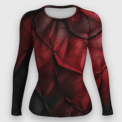 Рашгард женский Black red texture, цвет: 3D-принт