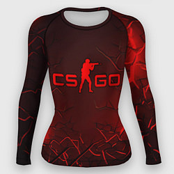 Женский рашгард CSGO logo dark red