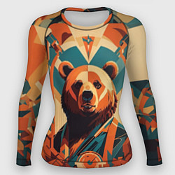 Рашгард женский Гордый медведь, цвет: 3D-принт