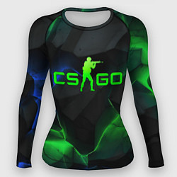 Рашгард женский CS GO dark green, цвет: 3D-принт