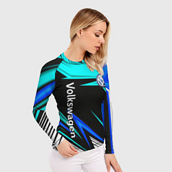 Рашгард женский Фольцваген - sport uniform, цвет: 3D-принт — фото 2