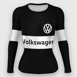Рашгард женский Фольцваген - черный и белый, цвет: 3D-принт