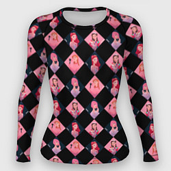 Рашгард женский Клеточка black pink, цвет: 3D-принт