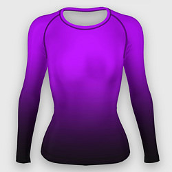 Рашгард женский Градиент фиолетово-чёрный, цвет: 3D-принт