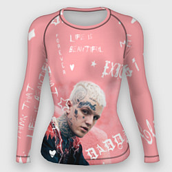 Рашгард женский Lil Peep тату розовый, цвет: 3D-принт