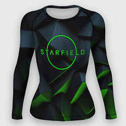 Женский рашгард Starfield black green logo