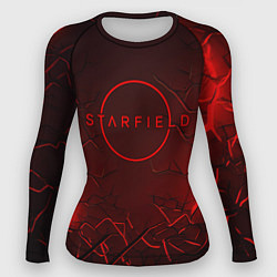 Женский рашгард Starfield red logo