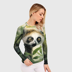 Рашгард женский Лемур акварель, цвет: 3D-принт — фото 2