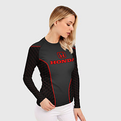 Рашгард женский Honda - униформа красная, цвет: 3D-принт — фото 2