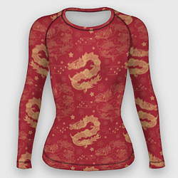 Рашгард женский The chinese dragon pattern, цвет: 3D-принт