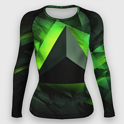 Рашгард женский Зеленые треугольники, цвет: 3D-принт