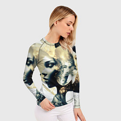 Рашгард женский Игра разума в стиле абстрактный экспрессионизм, цвет: 3D-принт — фото 2