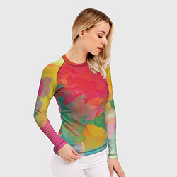 Рашгард женский Спектр акварели, цвет: 3D-принт — фото 2