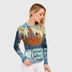 Рашгард женский Счастья в новом году, цвет: 3D-принт — фото 2