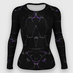 Рашгард женский Фиолетовые трещины, цвет: 3D-принт