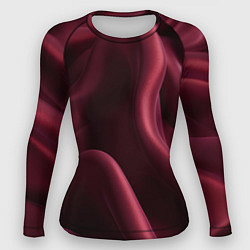 Рашгард женский Бордовый шелк, цвет: 3D-принт