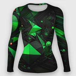 Женский рашгард Абстрактный лабиринт зелени