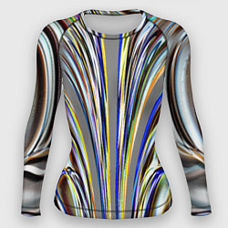 Рашгард женский Струйчатый перламутровый узор, цвет: 3D-принт