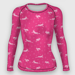 Рашгард женский Розовые зайцы, цвет: 3D-принт