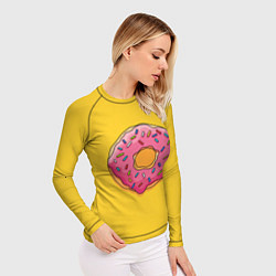 Рашгард женский Пончик Гомера, цвет: 3D-принт — фото 2