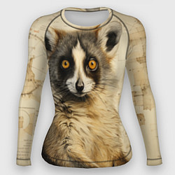 Женский рашгард Лемур в стиле диаграмм Давинчи