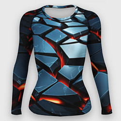 Женский рашгард Абстрактные плиты с оранжевым светом